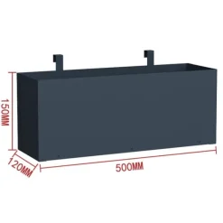 Hængende plantekasse - klik ombygning - 50x12x15cm - antracit Krukker & Plantebeholdere