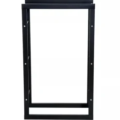 Tilbehør Til Brændeovne & Pejse^HOMCOM Brændestativ - Sort Metal, L60 x B25 x H100 cm, op til 100 kg