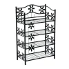 Online HOMCOM Plantestativ i Metal, 4 Etager, Sort, 59,5x30x92cm Plantestativer
