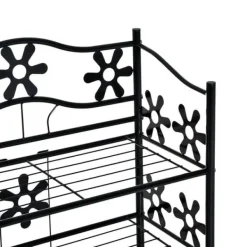 Online HOMCOM Plantestativ i Metal, 4 Etager, Sort, 59,5x30x92cm Plantestativer