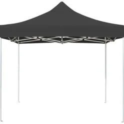 Telte & Lysthuse^Hopfällbart partytält i aluminium 3x3 m - Elegant solskydd | Färg: Antracit | Storlek: 3x3 m