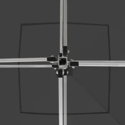 Telte & Lysthuse^Hopfällbart partytält i aluminium 3x3 m - Elegant solskydd | Färg: Antracit | Storlek: 3x3 m