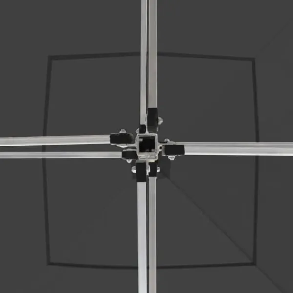 Telte & Lysthuse^Hopfällbart partytält i aluminium 3x3 m - Elegant solskydd | Färg: Antracit | Storlek: 3x3 m