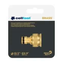 Vanding^Hose connector Cellfast 3/4" 1/2" Brass Tap