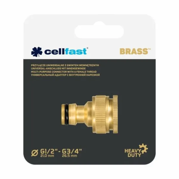 Vanding^Hose connector Cellfast 3/4" 1/2" Brass Tap