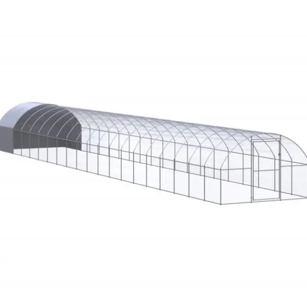 Drivhus^Huse & bure til små dyr - Living hønsehus 3x20x2 m galvaniseret stål