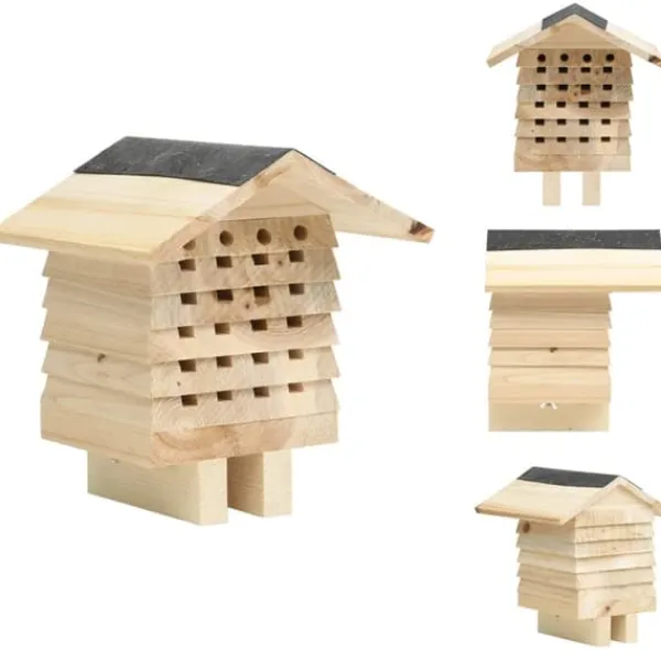 Sale Huse & bure til små dyr - Living bihotel 22x20x20 cm massivt fyrretræ Til Fugle & Småvildt