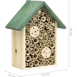Clearance Huse til sommerfugle - Living insekthotel 2 stk. 23x14x29 cm fyrretræ Til Fugle & Småvildt