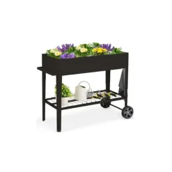 Plantningsbænke^Hævet Bed Plantekasse, 95x40x80 cm, Sort