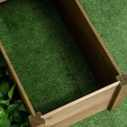 Outlet Hævet grøntsagsbed, Fyrretræ, 122 cm længde, 122 cm bredde, 51 cm højde, Multi-niveau design Plantningsbænke