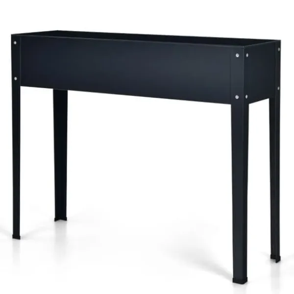 Online Hævet Havebed, 100x30x80 cm, Grå Plantningsbænke