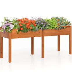 Hot Hævet Havebed, 73x23x30 cm, Gul Plantningsbænke