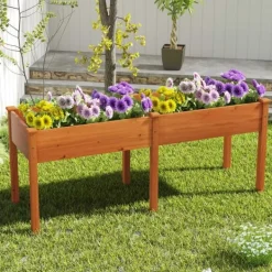 Hot Hævet Havebed, 73x23x30 cm, Gul Plantningsbænke