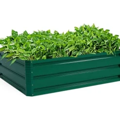Plantningsbænke^Hævet Havebed, 100x80x30 cm, Mørkegrøn