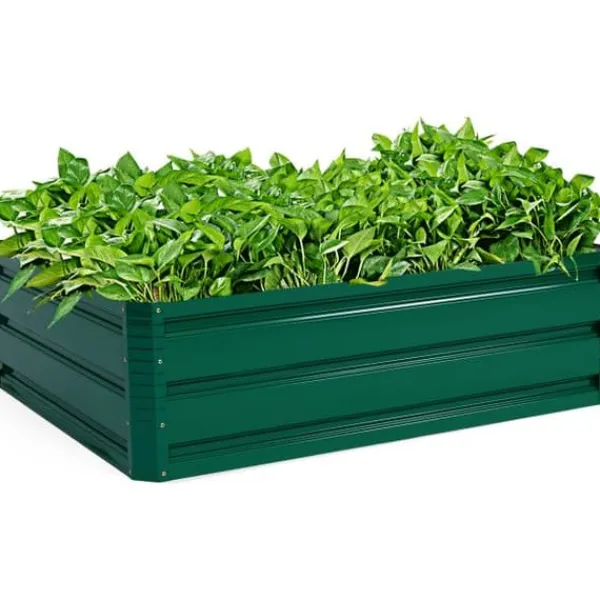 Plantningsbænke^Hævet Havebed, 100x80x30 cm, Mørkegrøn