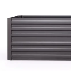 New Hævet Havebed, 180x90x59 cm, Mørkegrå Plantningsbænke