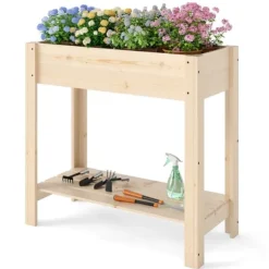 Sale Hævet Havebed, 81x37x77 cm, Naturlig Plantningsbænke