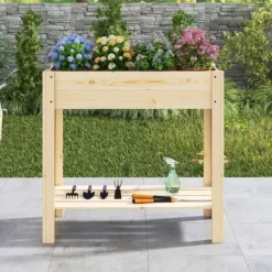 Sale Hævet Havebed, 81x37x77 cm, Naturlig Plantningsbænke