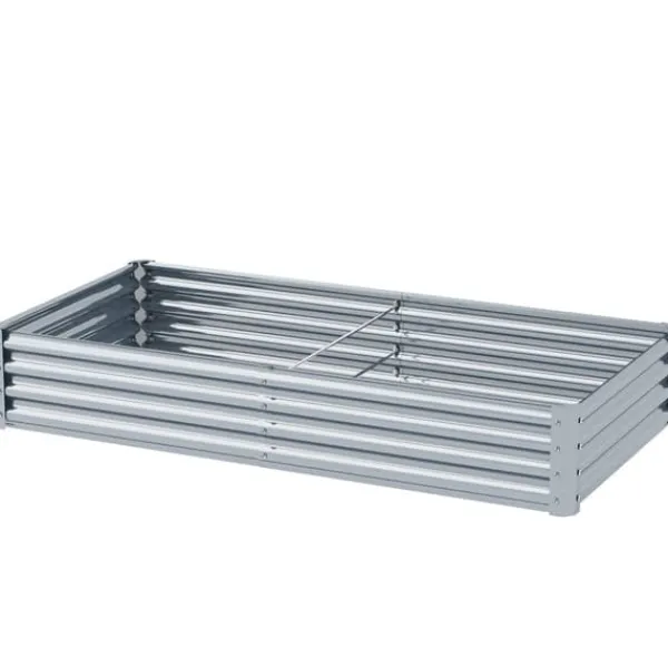 Plantningsbænke^Hævet Havebed, 180x90x30 cm, Sølv