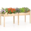 Plantningsbænke^Hævet Havebed, 73x23x30cm, Gul