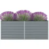 Best Hævet havekasse i galvaniseret stål 160x80x45 cm | Farve: Grå Krukker & Plantebeholdere