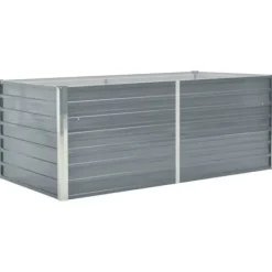 Best Hævet havekasse i galvaniseret stål 160x80x45 cm | Farve: Grå Krukker & Plantebeholdere