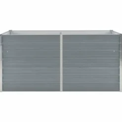Best Hævet havekasse i galvaniseret stål 160x80x45 cm | Farve: Grå Krukker & Plantebeholdere
