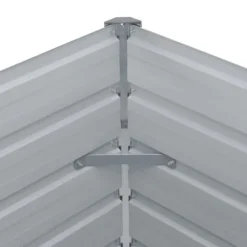 Plantningsbænke^Hævet havekasse i galvaniseret stål - Dyb og robust | Størrelse: 100x100x77 cm | Farve: Grå