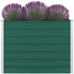 Plantningsbænke^Hævet havekasse i galvaniseret stål - Holdbar og stabil | Farve: Grøn | Størrelse: 100x100x77 cm