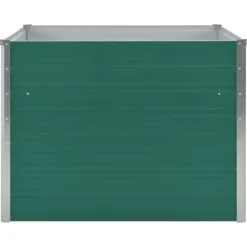 Plantningsbænke^Hævet havekasse i galvaniseret stål - Holdbar og stabil | Farve: Grøn | Størrelse: 100x100x77 cm