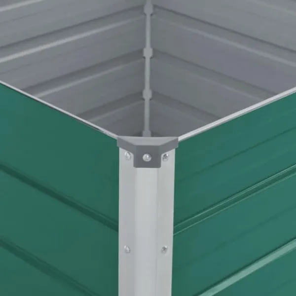 Plantningsbænke^Hævet havekasse i galvaniseret stål - Holdbar og stabil | Farve: Grøn | Størrelse: 100x100x77 cm