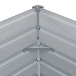 Plantningsbænke^Hævet havekasse i gråt galvaniseret stål - Slidstærk & stilfuld | Størrelse: 160x80x77 cm
