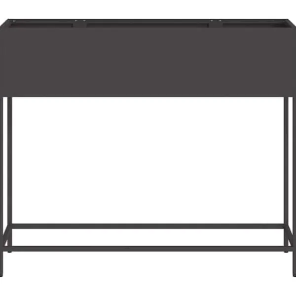 Plantningsbænke^Hævet haveplantekasse i stål - Rektangulær design | Størrelse: 100x26x82 cm | Farve: Sort
