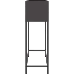 Plantningsbænke^Hævet haveplantekasse i stål - Rektangulær design | Størrelse: 100x26x82 cm | Farve: Sort