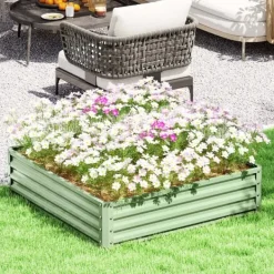 Best Hævet højbede, 120x120x30 cm, Grøn Plantningsbænke