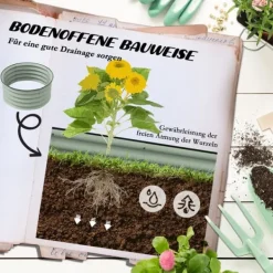 Plantningsbænke^Hævet plantebed, 60x30 cm, grøn