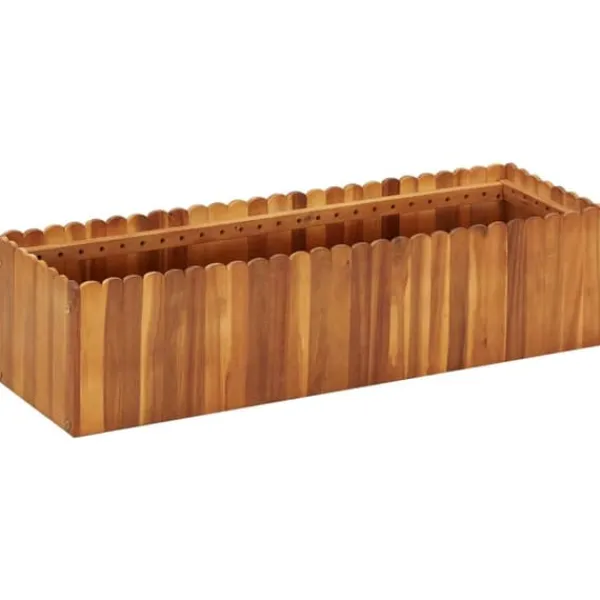 Plantningsbænke^Hævet plantekasse - Massivt akacietræ | Størrelse: 100x30x25 cm