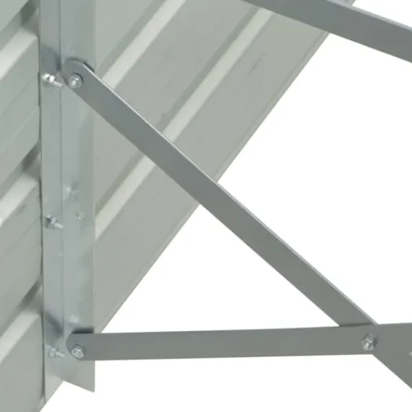 New Hævet plantekasse 100 x 100 x 77 cm - Galvaniseret stål | Farve: Brun Krukker & Plantebeholdere