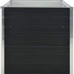 Discount Hævet plantekasse i galvaniseret stål - Holdbar og stilfuld | Størrelse: 160x80x77 cm | Farve: Antracitgrå Plantningsbænke