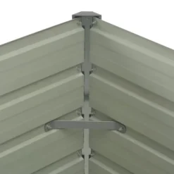 New Hævet plantekasse i galvaniseret stål - Moderne højbed | Størrelse: 100x100x77 cm | Farve: Antracitgrå Krukker & Plantebeholdere