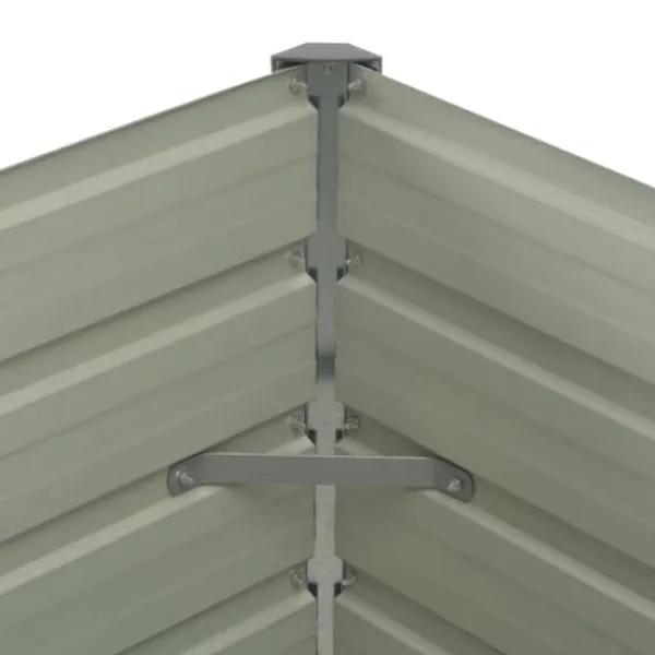 New Hævet plantekasse i galvaniseret stål - Moderne højbed | Størrelse: 100x100x77 cm | Farve: Antracitgrå Krukker & Plantebeholdere