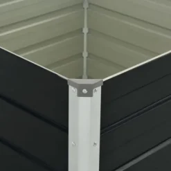 New Hævet plantekasse i galvaniseret stål - Moderne højbed | Størrelse: 100x100x77 cm | Farve: Antracitgrå Krukker & Plantebeholdere