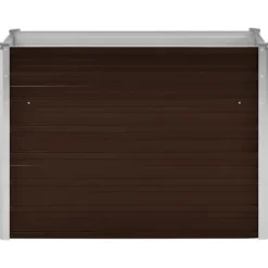 Hot Hævet plantekasse i galvaniseret stål - 100x40x77 cm | Farve: Brun Plantningsbænke
