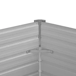 Best Hævet plantekasse i galvaniseret stål - Dybde: 129x129x77 cm | Farve: Brun Plantningsbænke