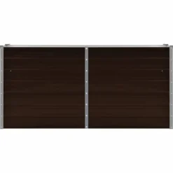 Plantningsbænke^Hævet plantekasse i galvaniseret stål - 160x40x77 cm | Farve: Brun