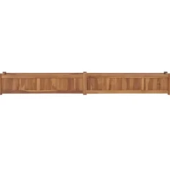 Plantningsbænke^Hævet plantekasse i massivt teaktræ | Størrelse: 200x30x25 cm