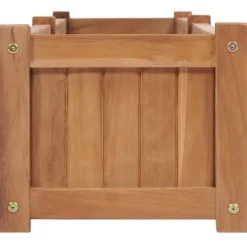 Plantningsbænke^Hævet plantekasse i massivt teaktræ | Størrelse: 200x30x25 cm