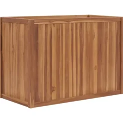 Best Hævet plantekasse i massivt teaktræ | Størrelse: 100x50x70 cm Plantningsbænke