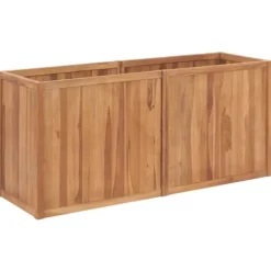 Plantningsbænke^Hævet plantekasse i massivt teaktræ - Udsmykning til haven | Størrelse: 150x50x70 cm