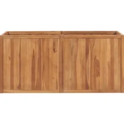 Plantningsbænke^Hævet plantekasse i massivt teaktræ - Udsmykning til haven | Størrelse: 150x50x70 cm